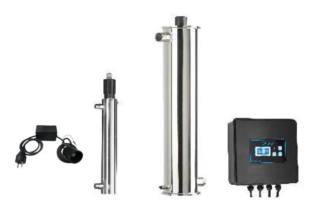 UV sterilisation unit for water disinfection